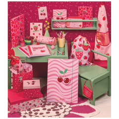 Schulpinsel-Set Fruity Love | rosa/rot, 8 Pinsel