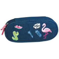 Schlampermäppchen „Patches“ | blau/mehrfarbig