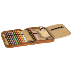 Federmäppchen | 1 Klappe(n), braun