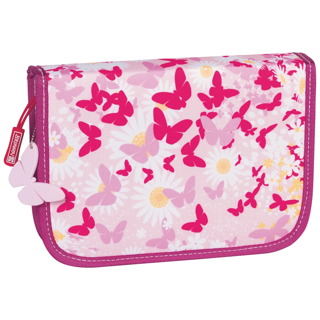 Federmäppchen „Schmetterlinge“ | 2 Klappe(n), pink/rosa