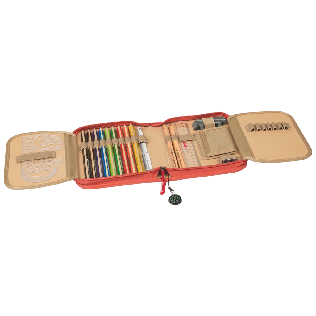 Federmäppchen „Panther“ Safari World | 2 Klappe(n), braun