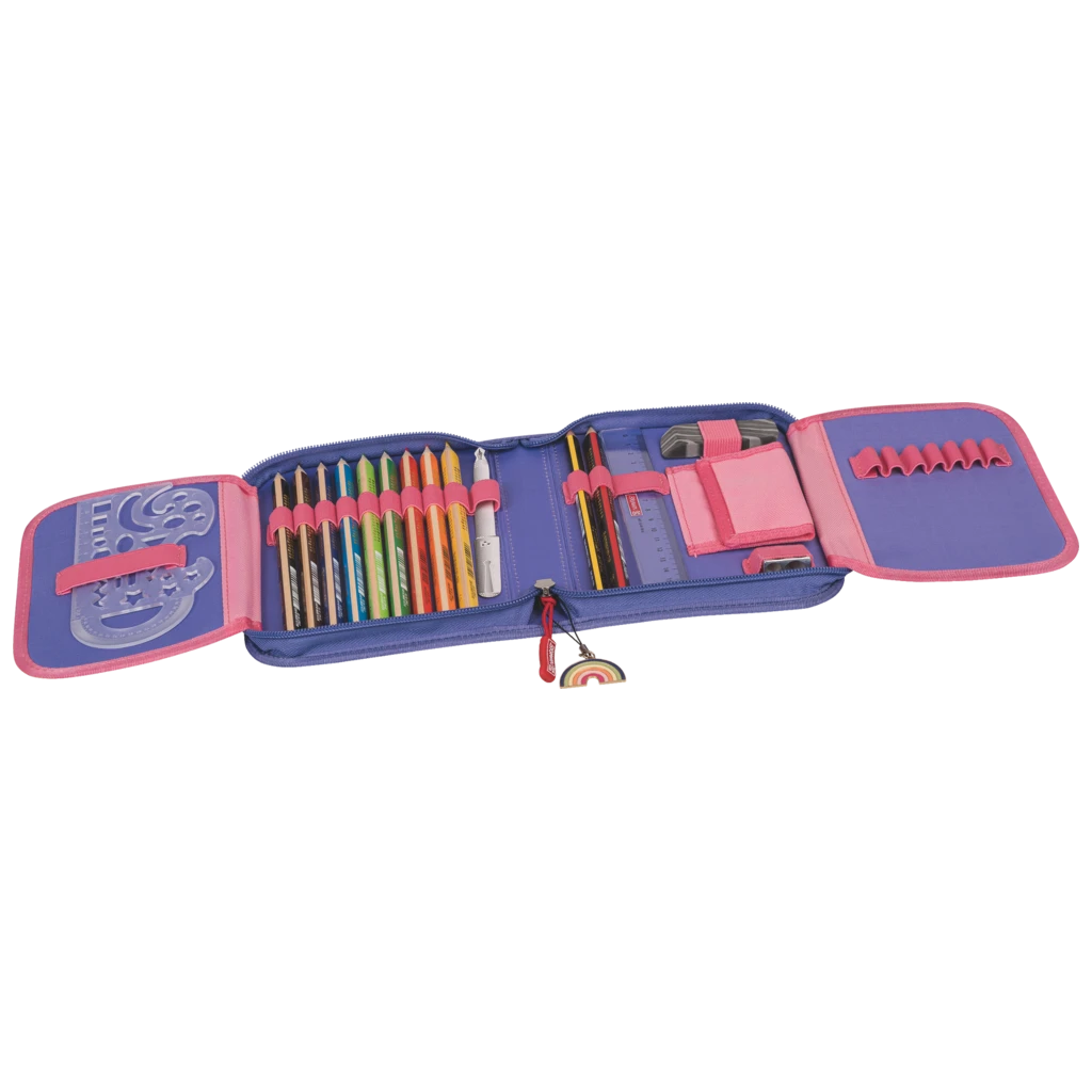 Federmäppchen Magic Rainbow | 2 Klappe(n), rosa