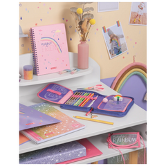 Federmäppchen Magic Rainbow | 2 Klappe(n), rosa