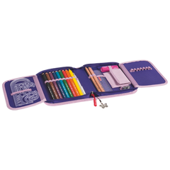 Federmäppchen Magic Butterfly | 2 Klappe(n), rosarot/lila