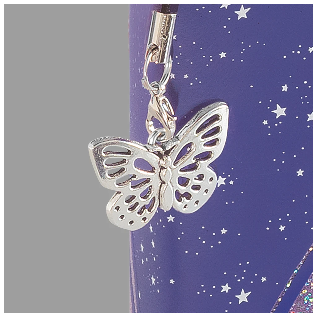 Federmäppchen Magic Butterfly | 2 Klappe(n), rosarot/lila