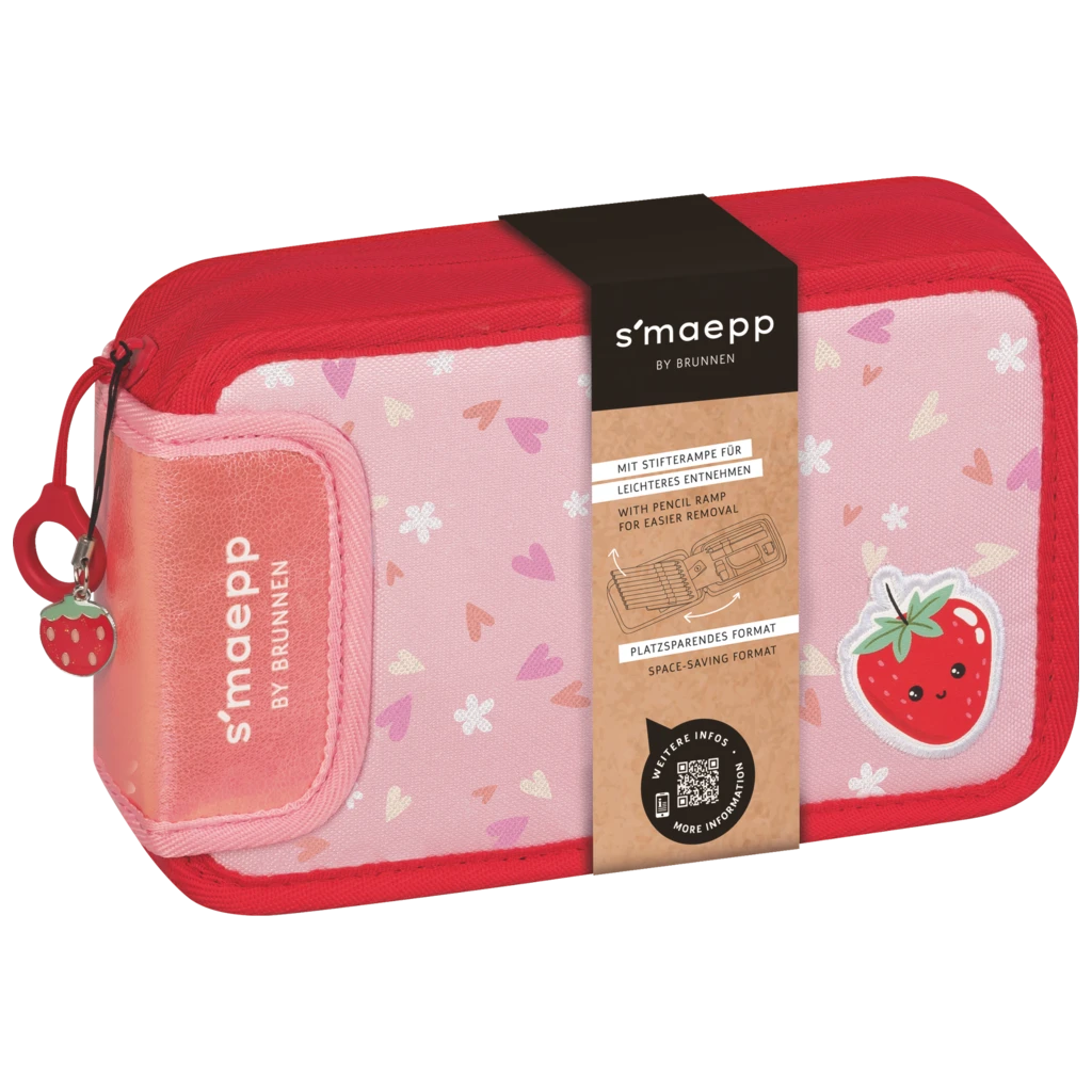 Federmäppchen s'maepp Fruity Love | rosa/rot