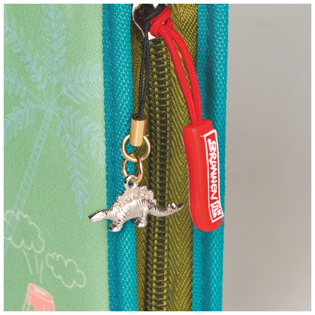 Federmäppchen Dinosaurier | 2 Klappe(n), grün