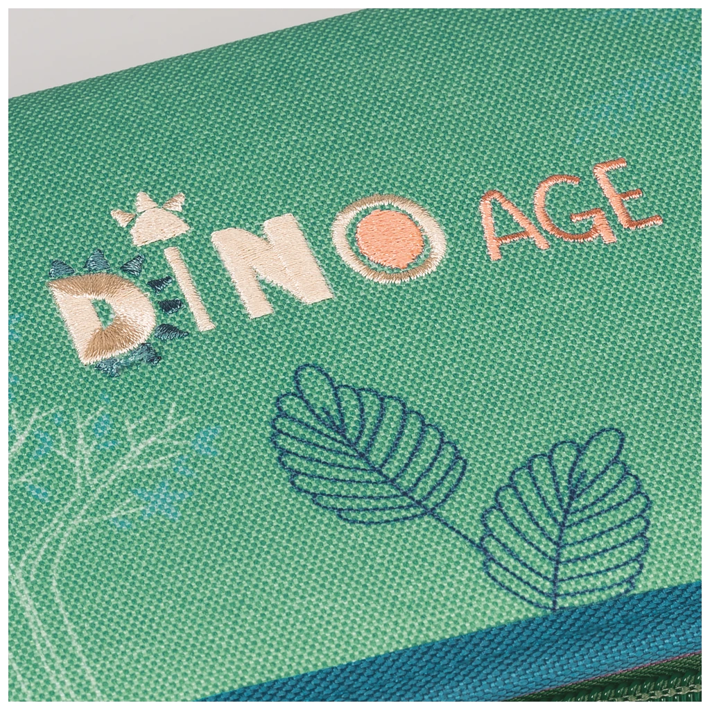 Federmäppchen Dinosaurier | 2 Klappe(n), grün