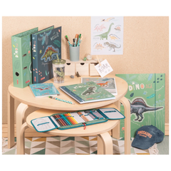 Federmäppchen Dinosaurier | 2 Klappe(n), grün