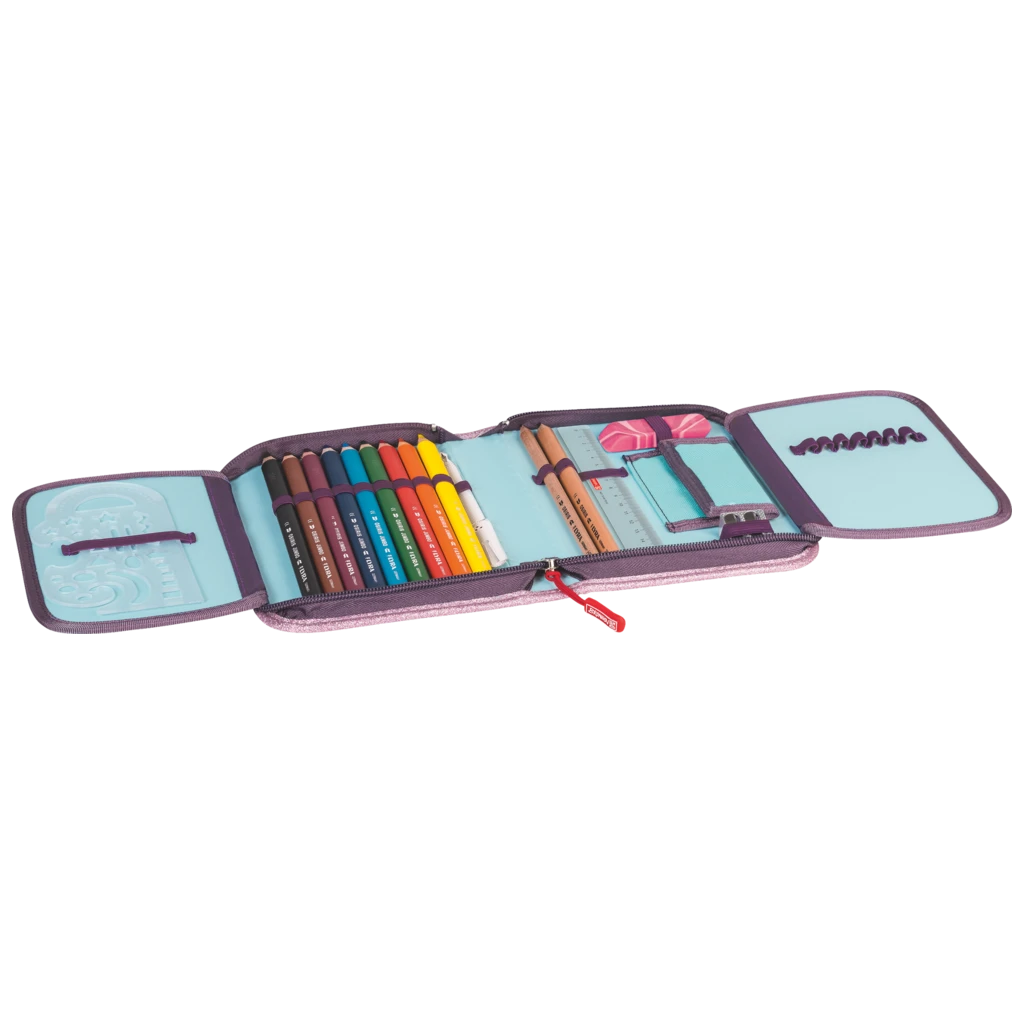 Federmäppchen Unicorn Princess | 2 Klappe(n), rosa