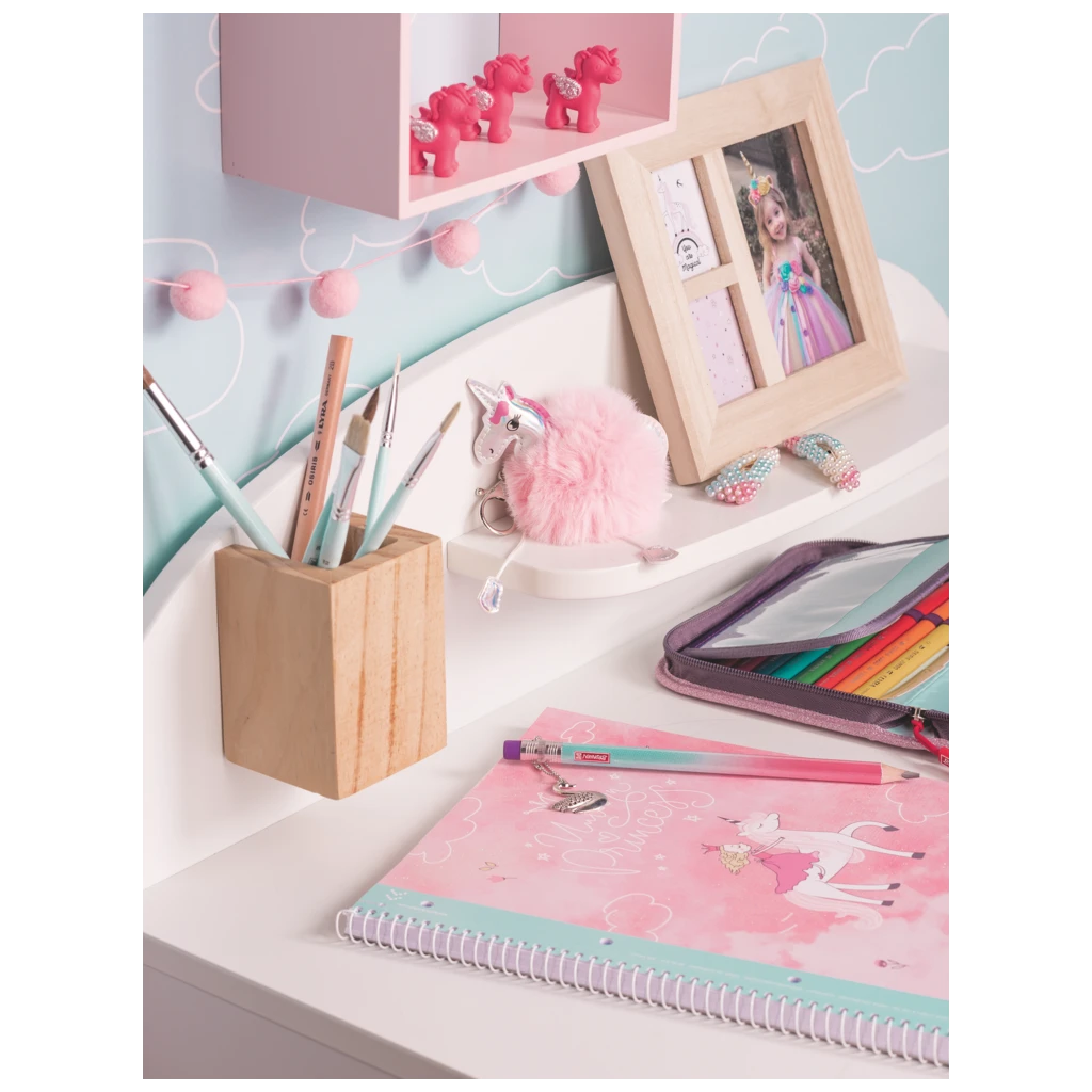 Federmäppchen Unicorn Princess | 2 Klappe(n), rosa