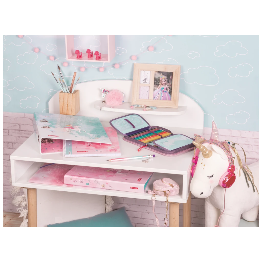 Federmäppchen Unicorn Princess | 2 Klappe(n), rosa