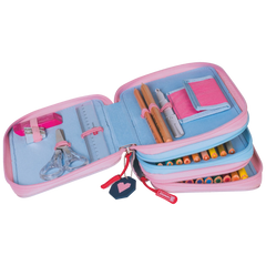 Federmäppchen „Cats“ | 3 Reißverschlüsse, hellblau