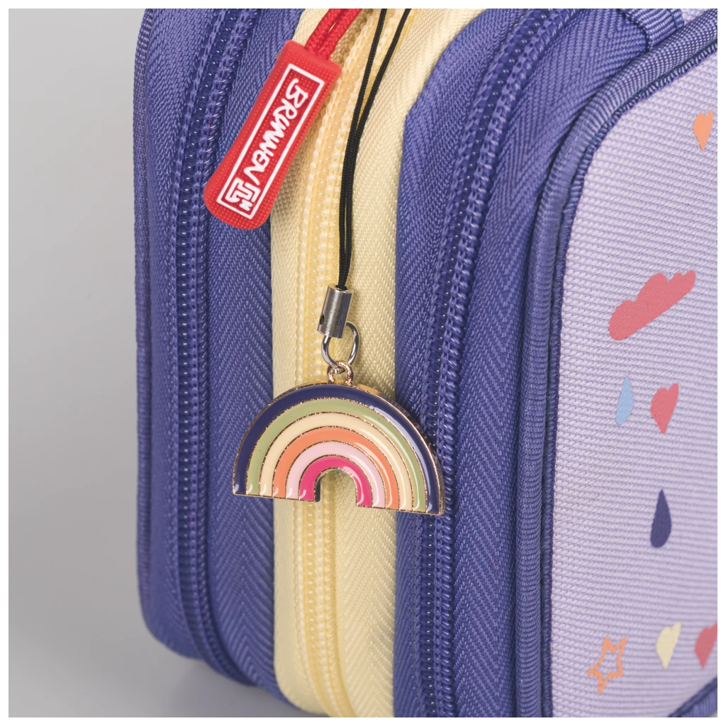 Federmäppchen Magic Rainbow | 3 Reißverschlüsse, helllila