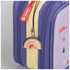 Federmäppchen Magic Rainbow | 3 Reißverschlüsse, helllila