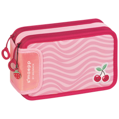 Federmäppchen s'maepp Fruity Love | 3 Reißverschlüsse, rosa/rot