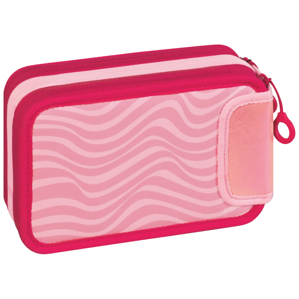 Federmäppchen s'maepp Fruity Love | 3 Reißverschlüsse, rosa/rot