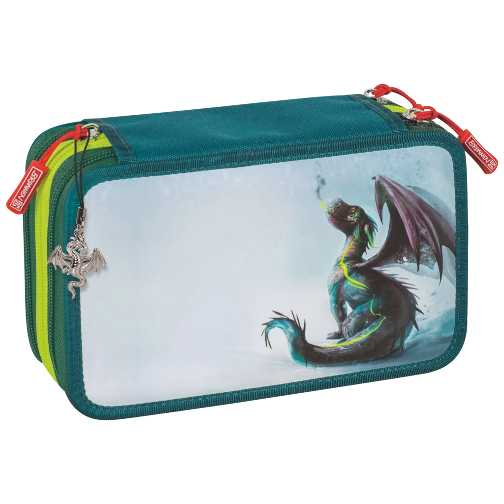 Federmäppchen Drago | 3 Reißverschlüsse, blau