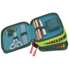 Federmäppchen Drago | 3 Reißverschlüsse, blau