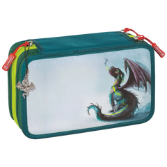 Federmäppchen Drago | 3 Reißverschlüsse, blau