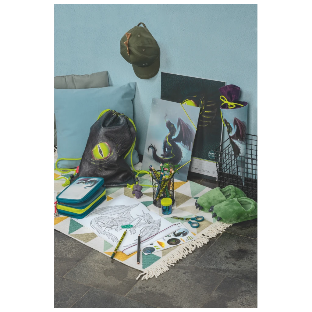 Federmäppchen Drago | 3 Reißverschlüsse, blau