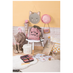Federmäppchen Sweet Wild Cat | 3 Reißverschlüsse, rosa