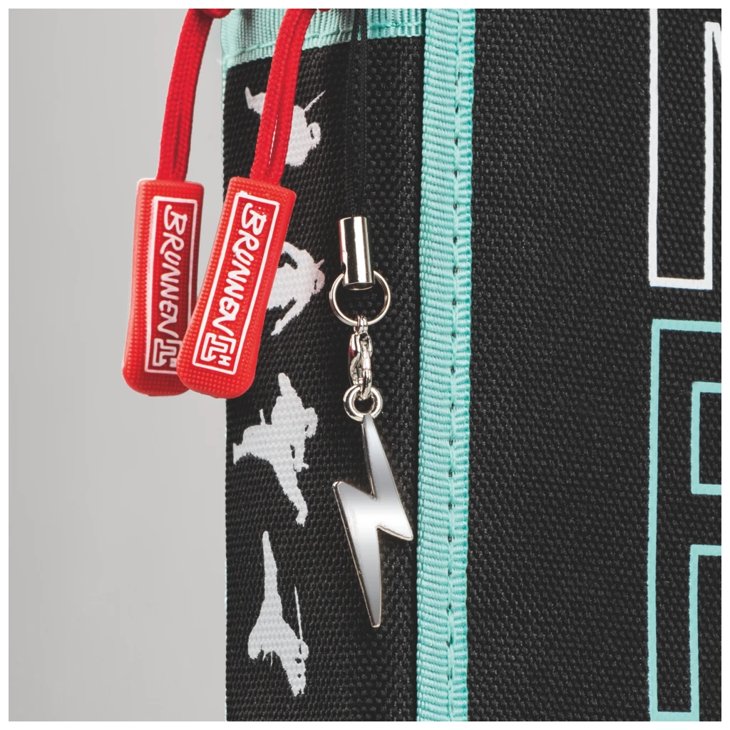 Federmäppchen XXL Ninja Power | 2 Reißverschlüsse, türkis/schwarz