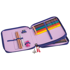 Federmäppchen XXL Magic Butterfly | 2 Reißverschlüsse, rosarot/lila