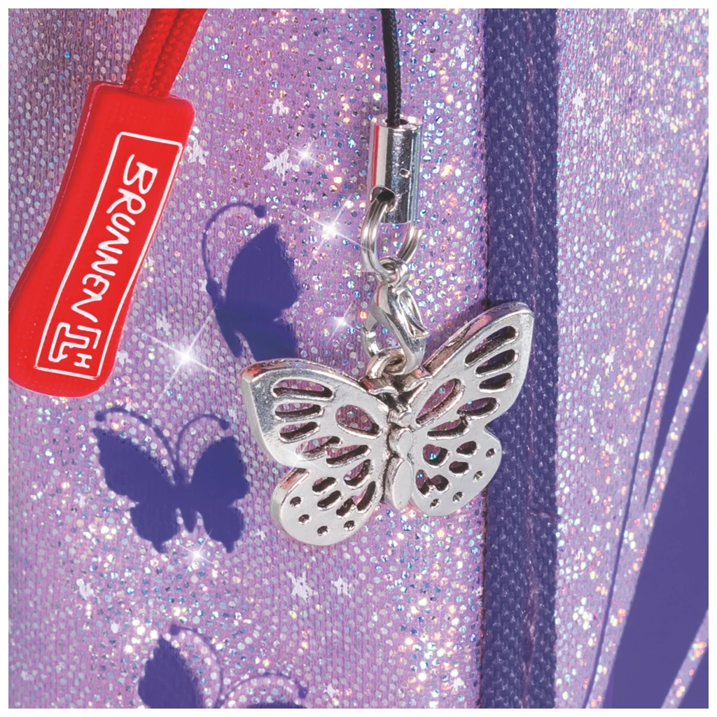 Federmäppchen XXL Magic Butterfly | 2 Reißverschlüsse, rosarot/lila