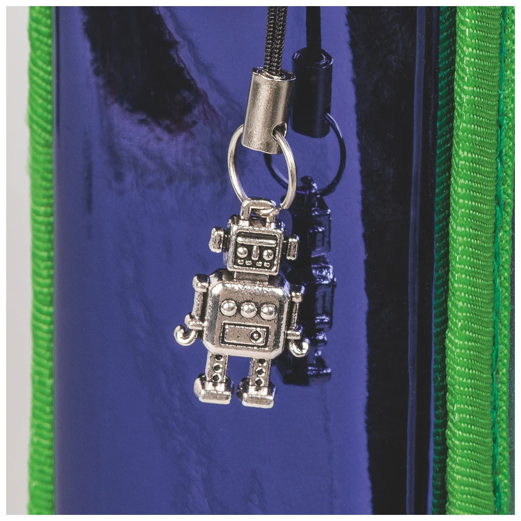 Federmäppchen XXL Robot Heroes | 2 Reißverschlüsse, dunkelblau/grün
