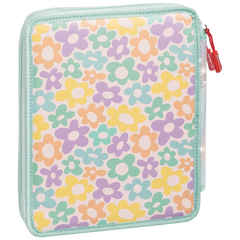 Federmäppchen XXL Happy Hippie | 2 Reißverschlüsse, mehrfarbig, pastell