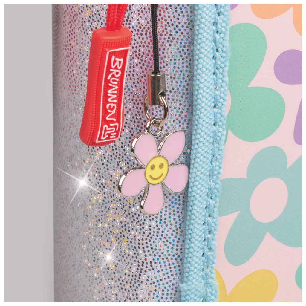 Federmäppchen XXL Happy Hippie | 2 Reißverschlüsse, mehrfarbig, pastell