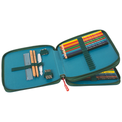 Federmäppchen XXL Drago | 2 Reißverschlüsse, blau