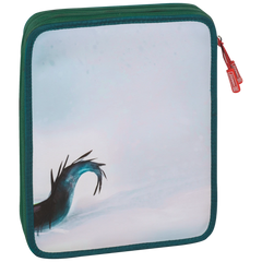 Federmäppchen XXL Drago | 2 Reißverschlüsse, blau