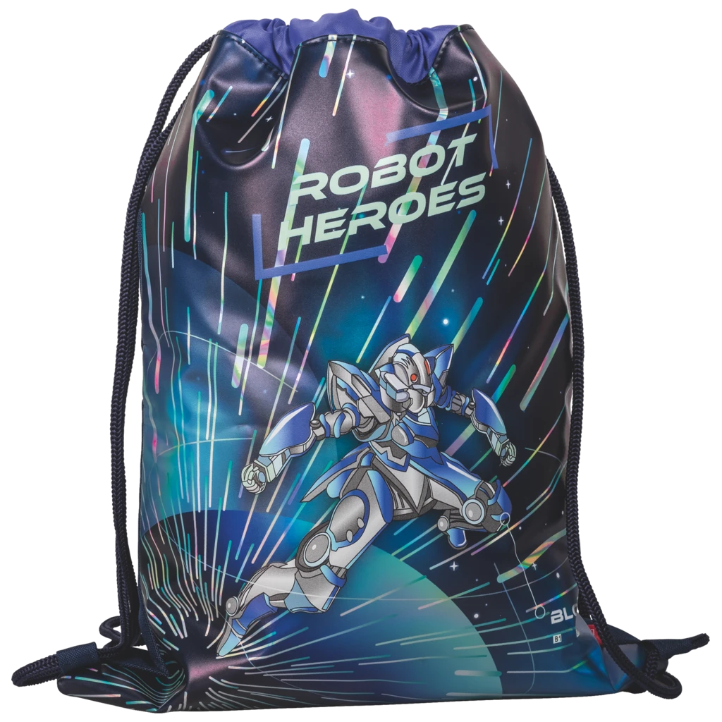 Sportbeutel Robot Heroes | dunkelblau/lila