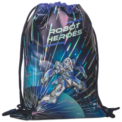 Sportbeutel Robot Heroes | dunkelblau/lila