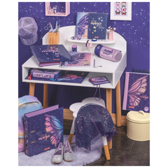 Brustbeutel Magic Butterfly | rosarot/lila