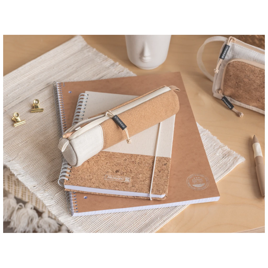 Schlampermäppchen s'maepp S „Cork“ | creme/braun