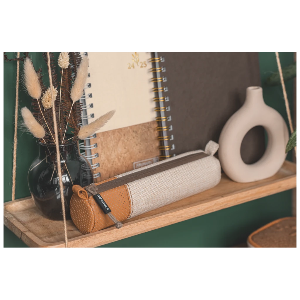 Schlampermäppchen s'maepp S „Perforated“ | beige/braun