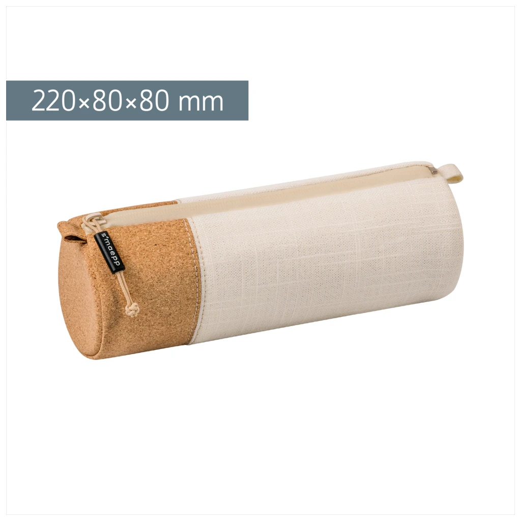 Schlampermäppchen s'maepp M „Linen“ | creme/braun
