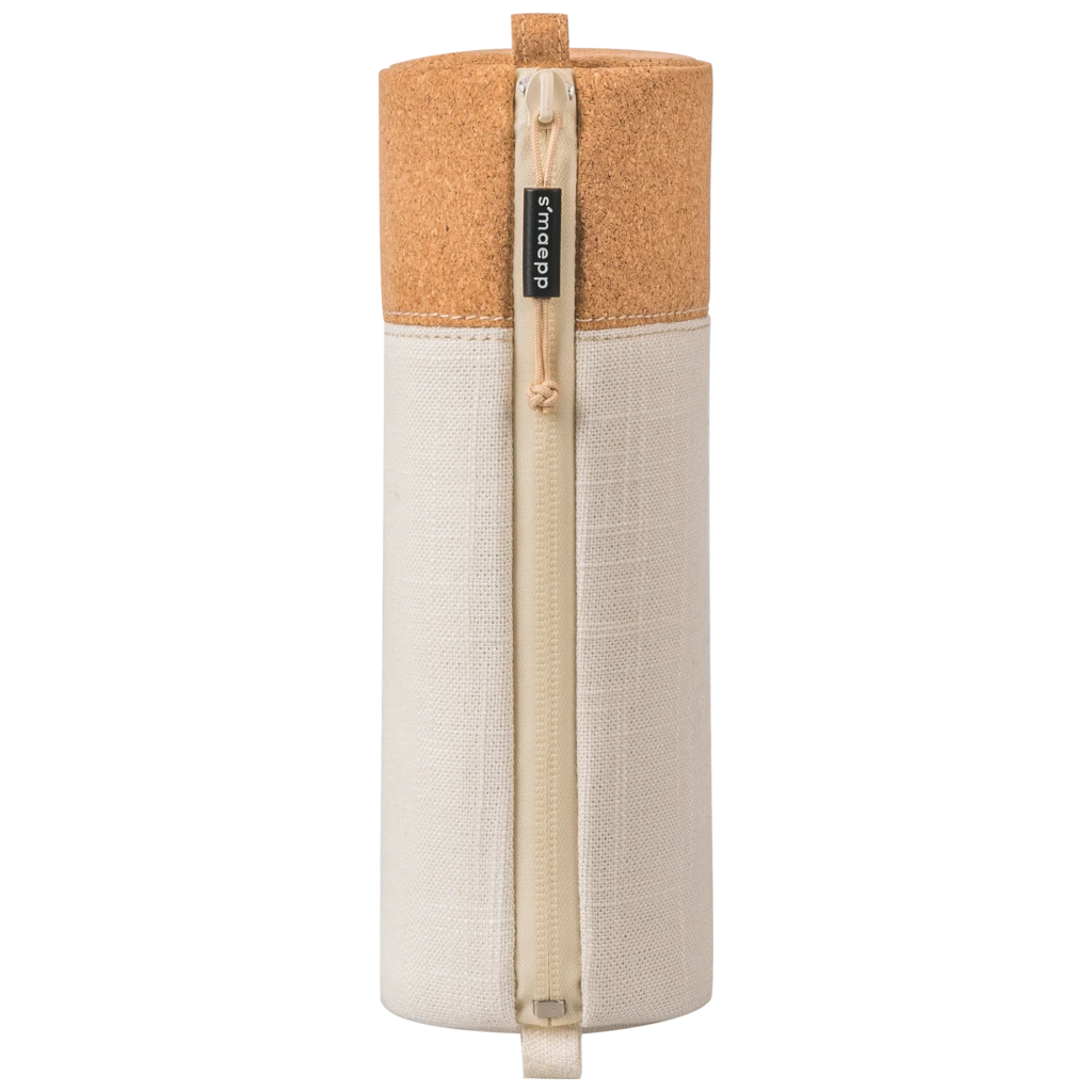 Schlampermäppchen s'maepp M „Linen“ | creme/braun
