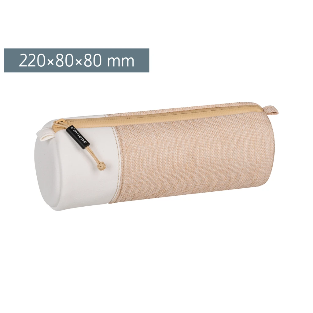 Schlampermäppchen s'maepp M „Jute“ | weiß/hellbraun