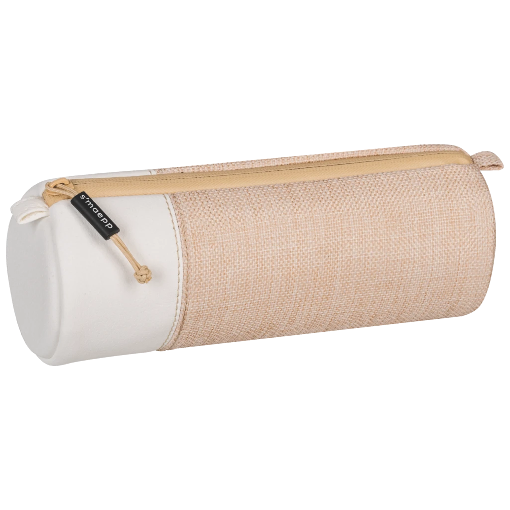 Schlampermäppchen s'maepp M „Jute“ | weiß/hellbraun