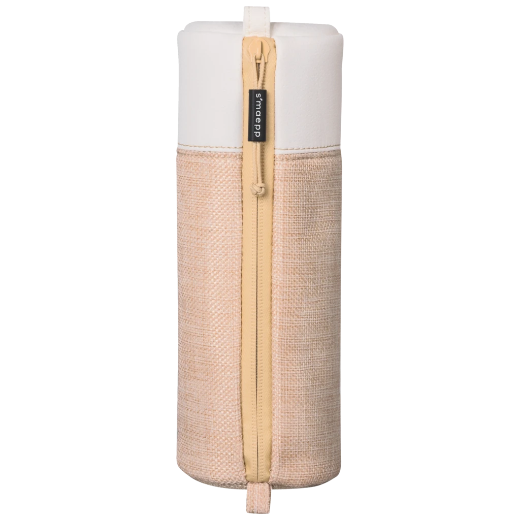 Schlampermäppchen s'maepp M „Jute“ | weiß/hellbraun