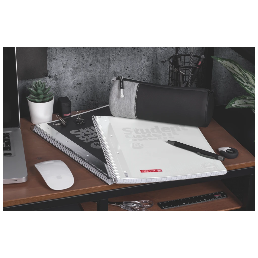 Schlampermäppchen s'maepp M „Grey“ | hellgrau/schwarz