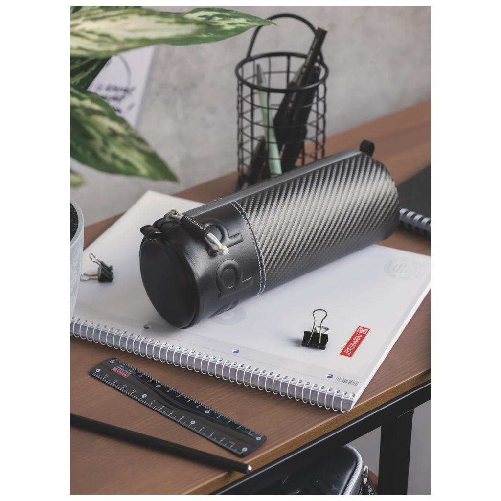 Schlampermäppchen s'maepp M „Carbon“ | schwarz/silber