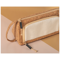 Schlampermäppchen s'maepp L „Cork“ | creme/braun