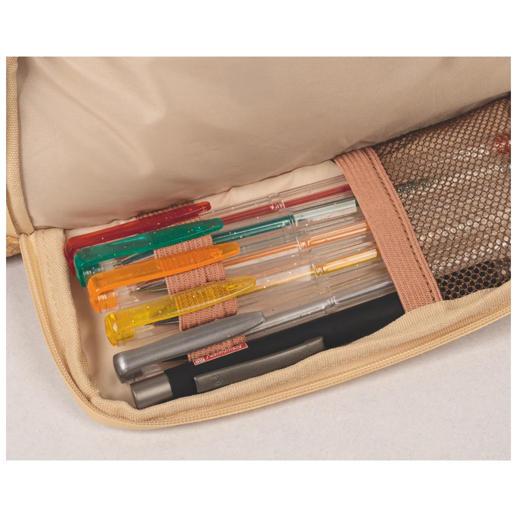 Schlampermäppchen s'maepp L „Cork“ | creme/braun