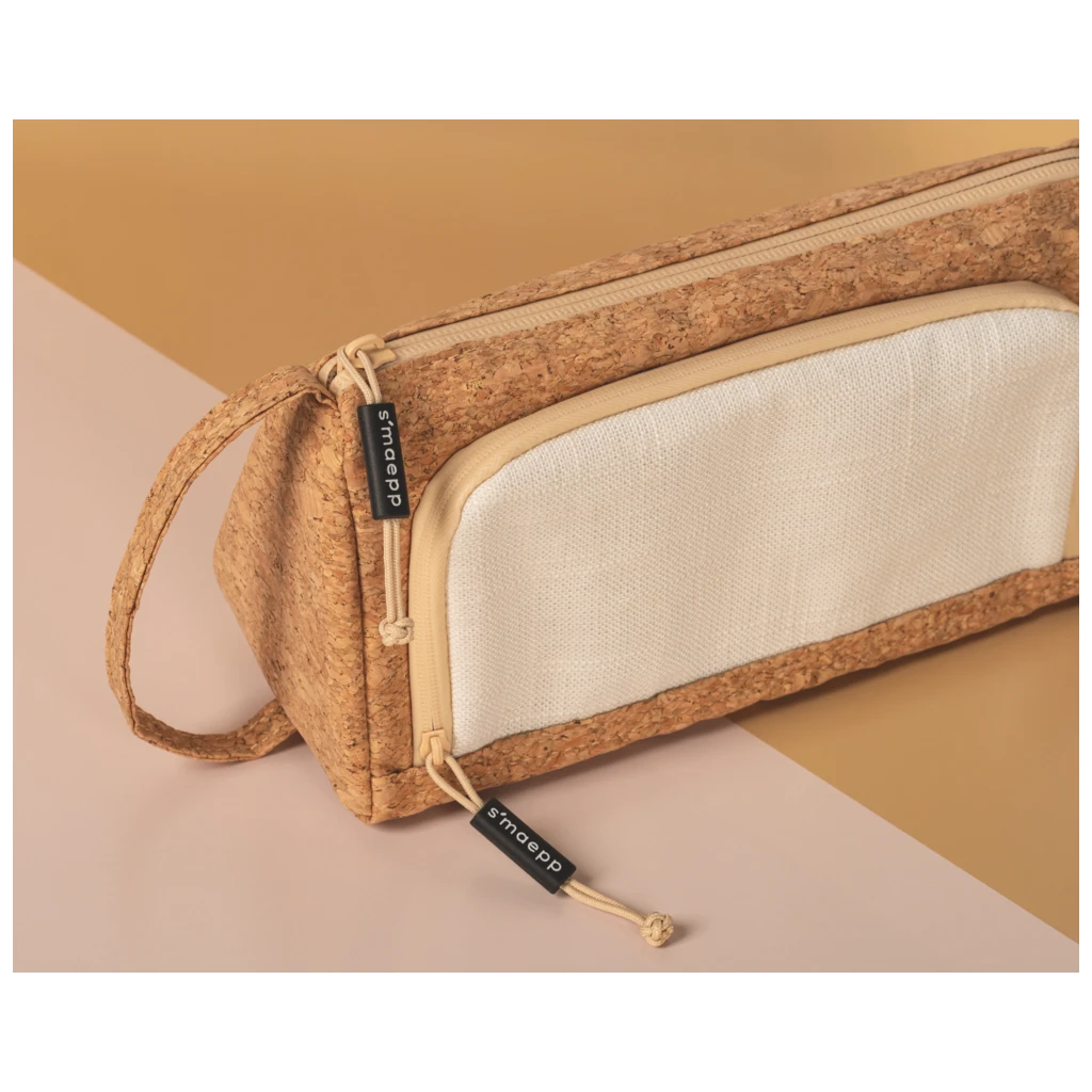 Schlampermäppchen s'maepp L „Cork“ | creme/braun