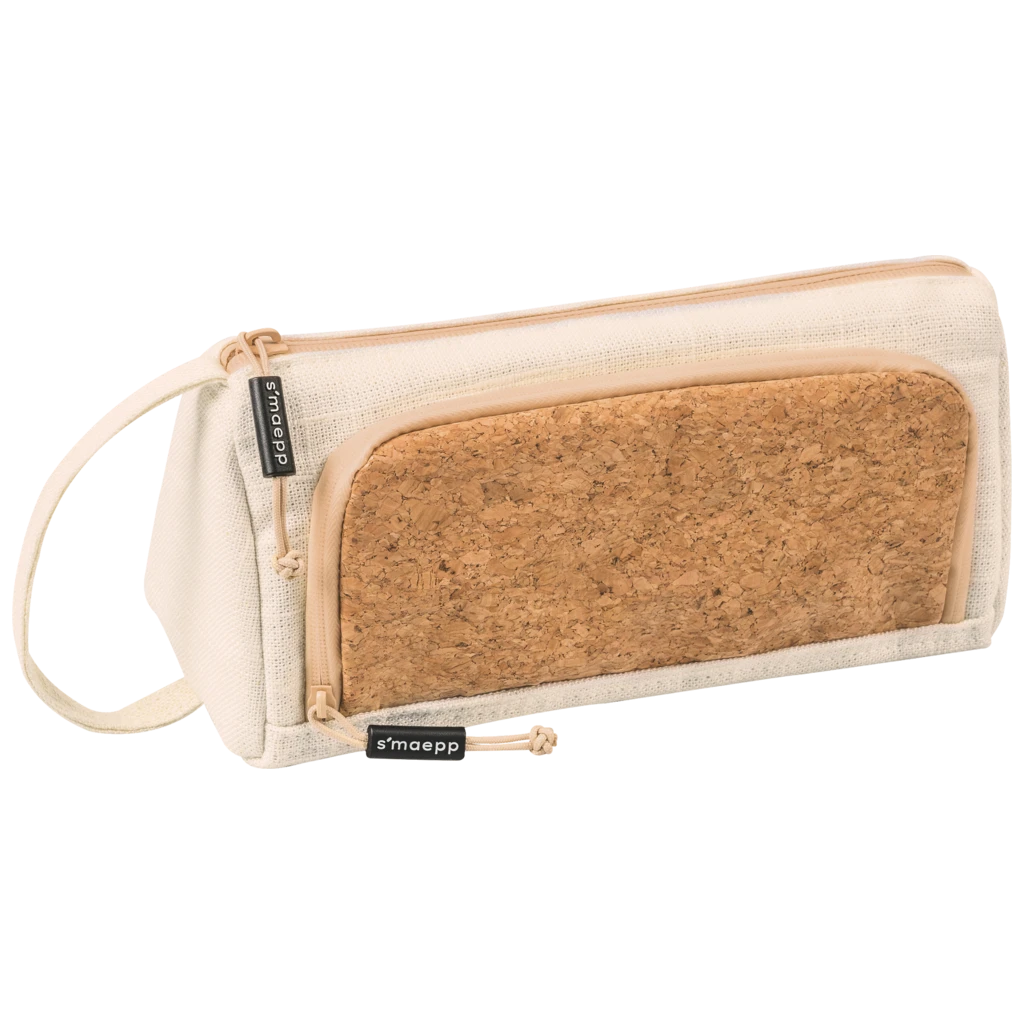 Schlampermäppchen s'maepp L „Linen“ | creme/braun